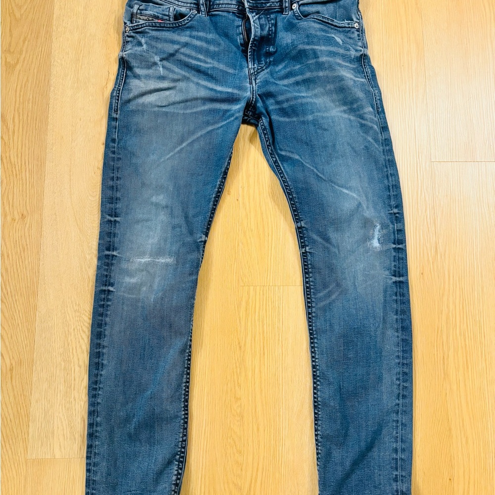 Diesel Men's Faded Blue Skinny Jeans